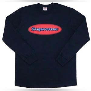 Supreme Ripple Long Sleeve Tee (Navy)